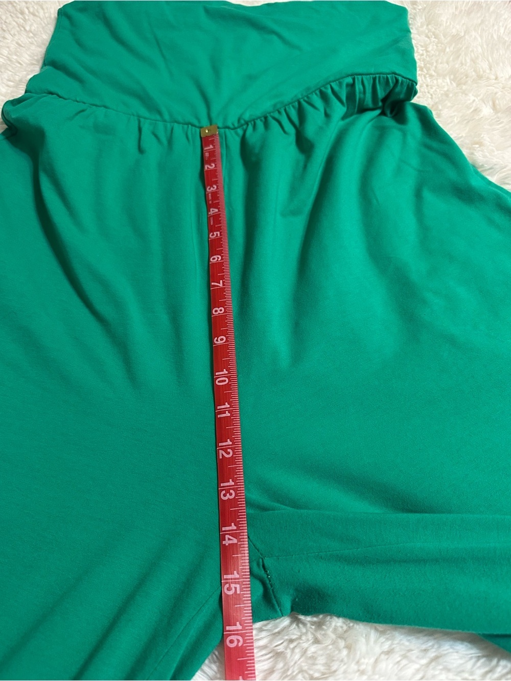 RDI Green Knit Wide Leg Jumpsuit Medium Sleeveless Spaghetti Strap Pockets - Picture 9 of 10
